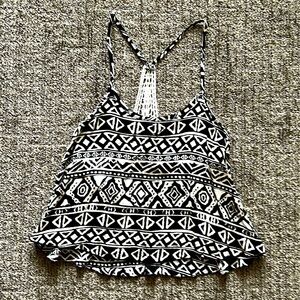 Flowy Aztec print spaghetti strap top